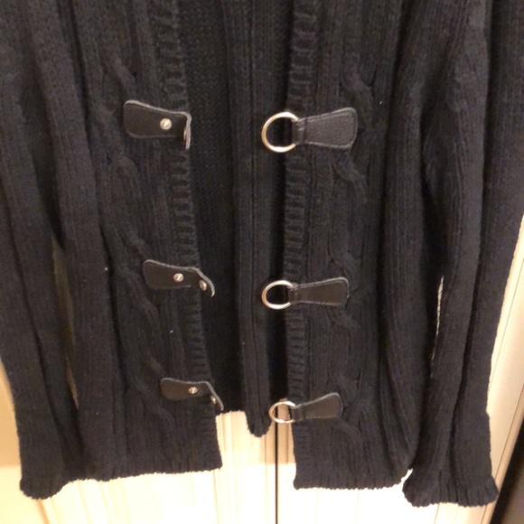 Style & Co Hooded Sweater with front Buckles - Picture 5 of 10